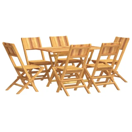 Ensemble à manger de jardin 7 pcs Bois de teck solide 2