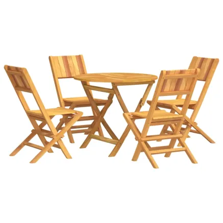 Ensemble à manger de jardin 5 pcs Bois de teck massif 2