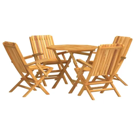 Ensemble à manger de jardin 5 pcs Bois de teck massif 2