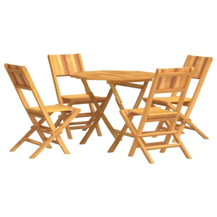 Ensemble à manger de jardin 5 pcs Bois de teck massif 2