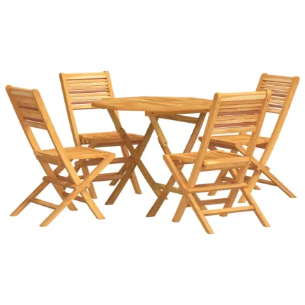 Ensemble à manger de jardin 5 pcs Bois de teck massif 2