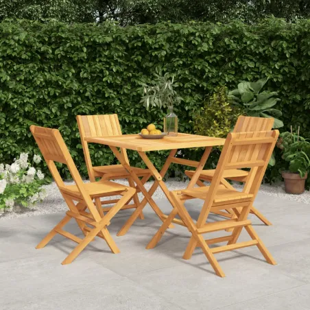 Ensemble à manger de jardin 5 pcs Bois de teck massif