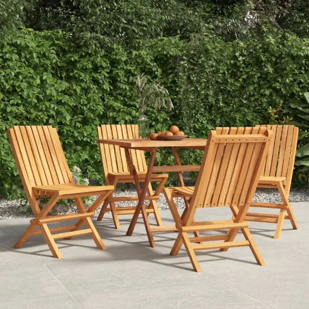 Chaises de jardin pliantes lot de 4 47x47x89cm bois massif teck