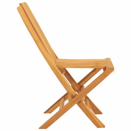 Chaises de jardin pliantes lot de 4 47x47x89cm bois massif teck