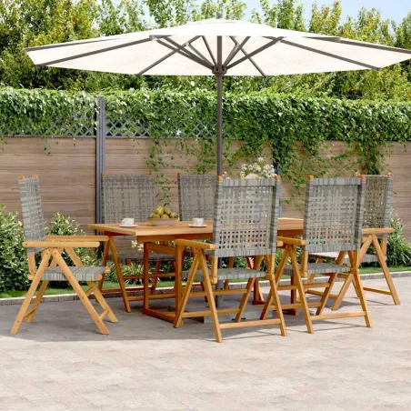 Chaises de jardin pliantes lot de 6 47x47x89cm bois massif teck