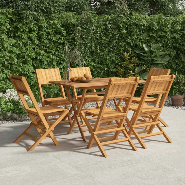 Chaises de jardin pliantes lot de 6 47x61x90cm bois massif teck