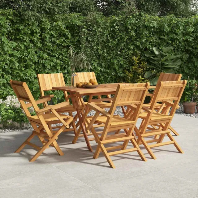Chaises de jardin pliantes lot de 6 55x61x90cm bois massif teck