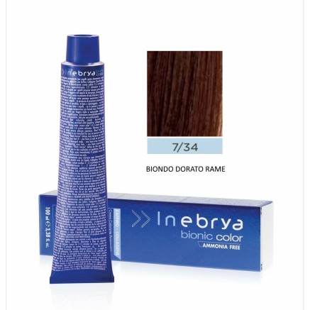 Tinte Permanente Inebrya Bionic Color Nº 7/34 Blonde Golden Copper 10 2