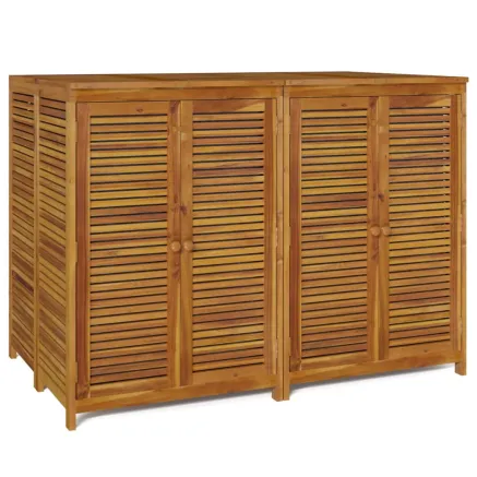 Boîte de rangement de jardin 140x87x104 cm bois massif d'acacia 2