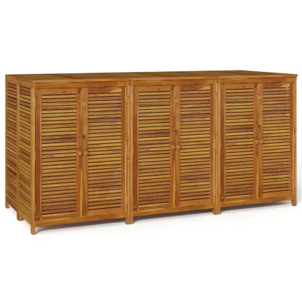 Boîte de rangement de jardin 210x87x104 cm bois massif d'acacia 2
