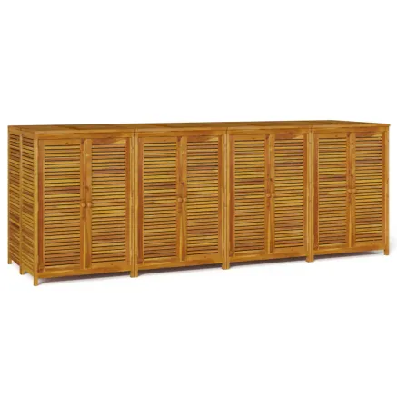Boîte de rangement de jardin 280x87x104 cm bois massif d'acacia 2