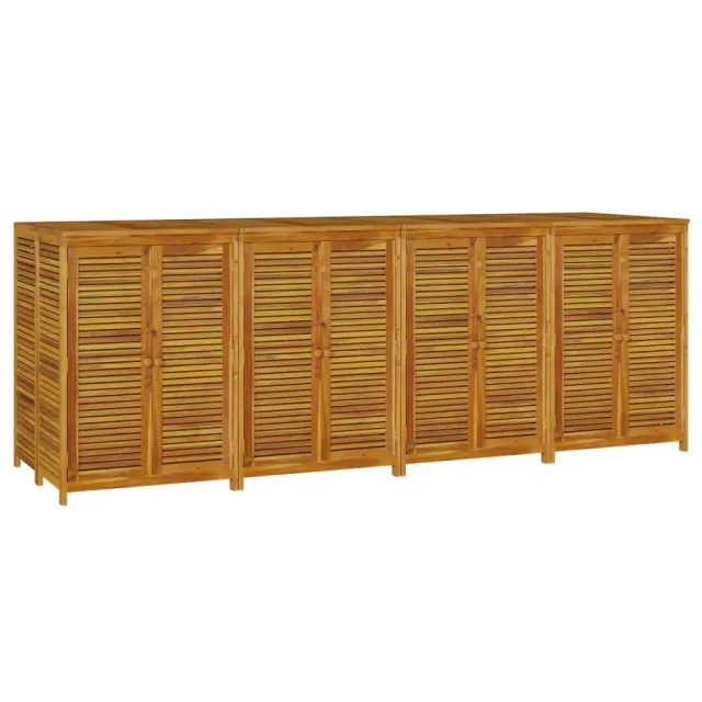 Boîte de rangement de jardin 280x87x104 cm bois massif d'acacia