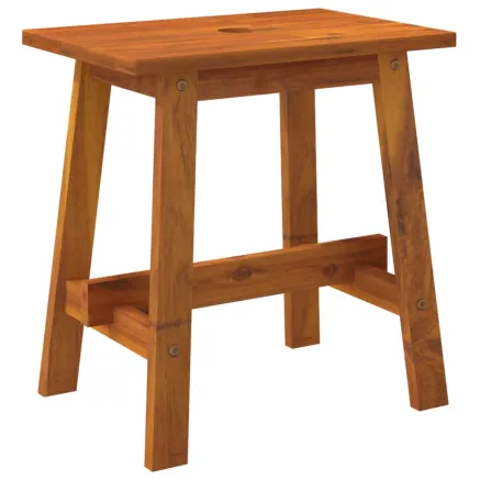 Tabouret 45x29x45 cm Rectangulaire Bois d'acacia solide 2