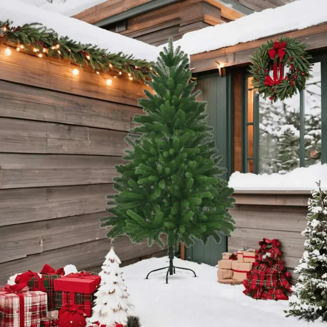 Arbre de Noël artificiel aiguilles réalistes 210 cm vert