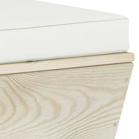 Salon de jardin palette 5 pcs avec coussins bois d'épicéa