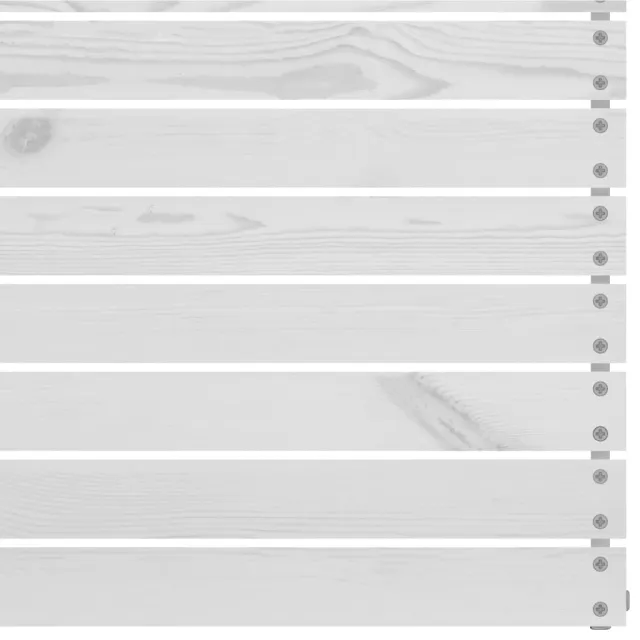 Salon de jardin 3 pcs Blanc Bois de pin massif