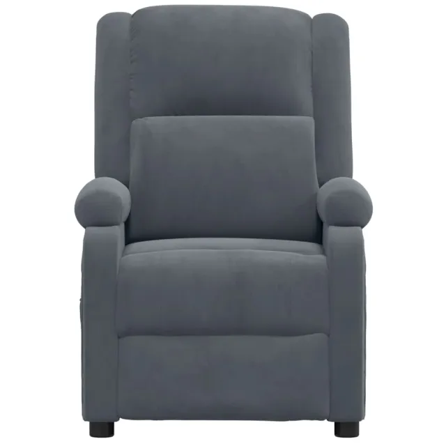 Fauteuil inclinable électrique Gris foncé Velours
