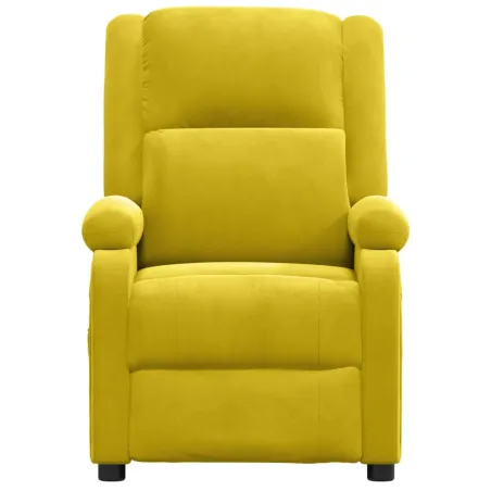 Fauteuil inclinable électrique jaune velours