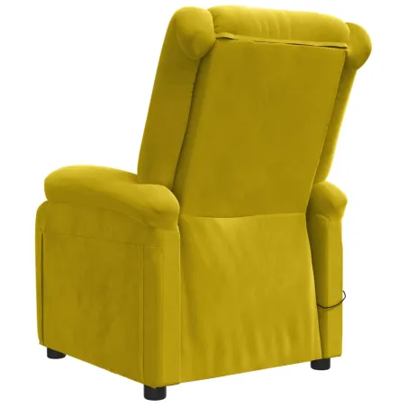 Fauteuil inclinable électrique jaune velours
