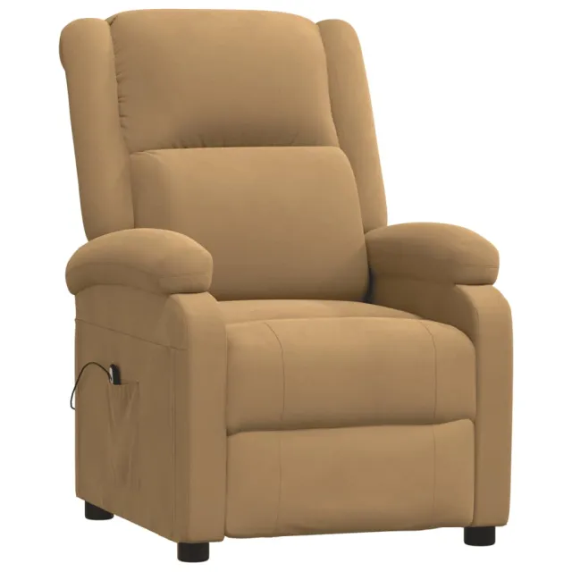 Fauteuil inclinable électrique Marron Velours