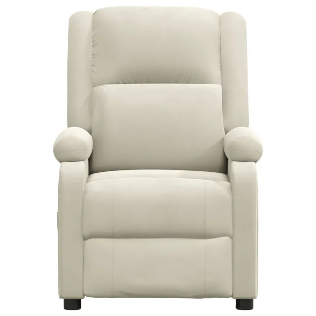 Fauteuil inclinable électrique Crème Velours