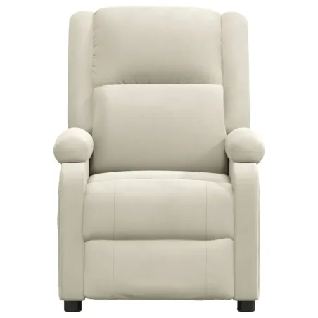 Fauteuil inclinable électrique Crème Velours