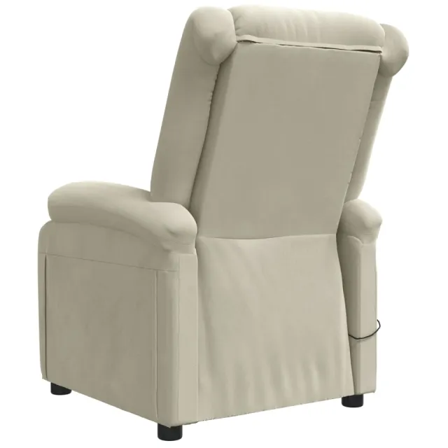Fauteuil inclinable électrique Crème Velours