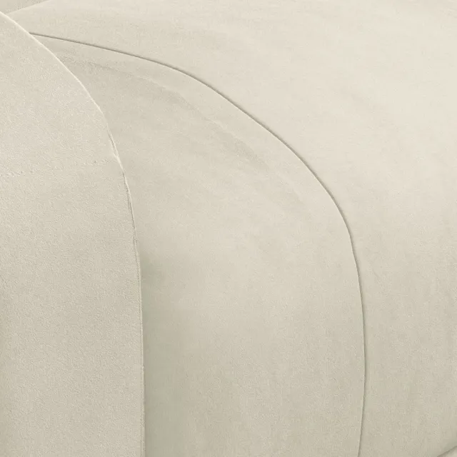 Fauteuil inclinable électrique Crème Velours