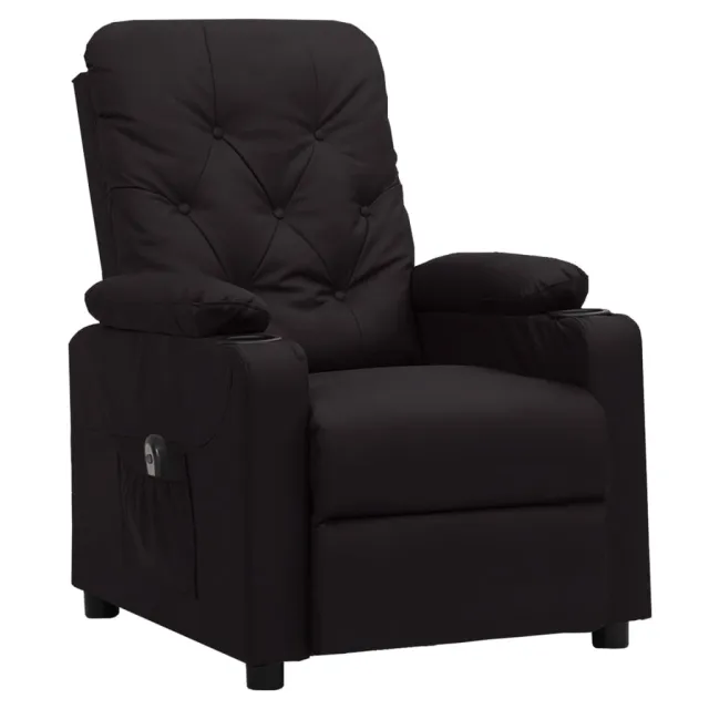 Fauteuil inclinable électrique Noir Similicuir