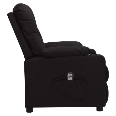 Fauteuil inclinable électrique Noir Similicuir