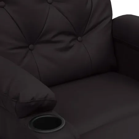 Fauteuil inclinable électrique Noir Similicuir