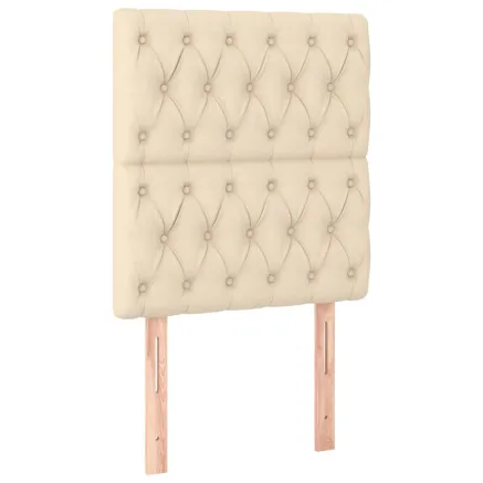 Tête de lit Crème 80x7x118/128 cm Tissu 2
