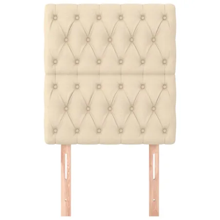 Tête de lit Crème 80x7x118/128 cm Tissu