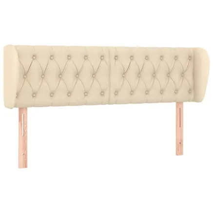 Tête de lit avec oreilles Crème 163x23x78/88 cm Tissu 2