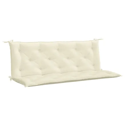 Coussin de banc de jardin blanc crème tissu oxford 2