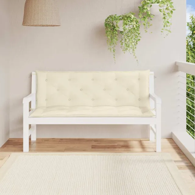 Coussin de banc de jardin blanc crème tissu oxford