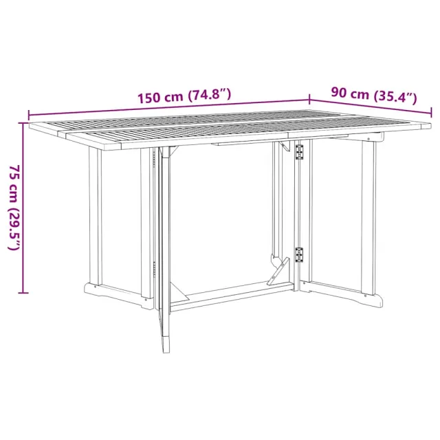 Ensemble de salle à manger pour jardin 7 pcs Marron