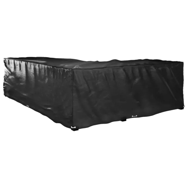 Housses de salon de jardin en forme de L 2 pcs 16 œillets