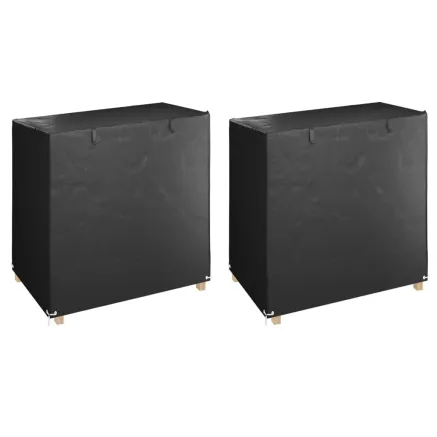 Housses de balancelle 2 pcs 8 œillets 125x90x135/165 cm PE