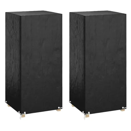 Housses de chaise de jardin 2 pcs 8 œillets 75x70x140 cm PE