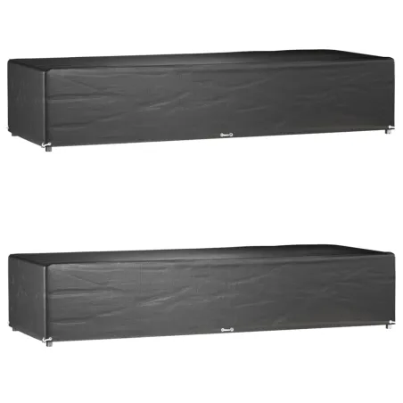 Housses pour chaise longue 2 pcs 12 œillets 205x75x40 cm PE