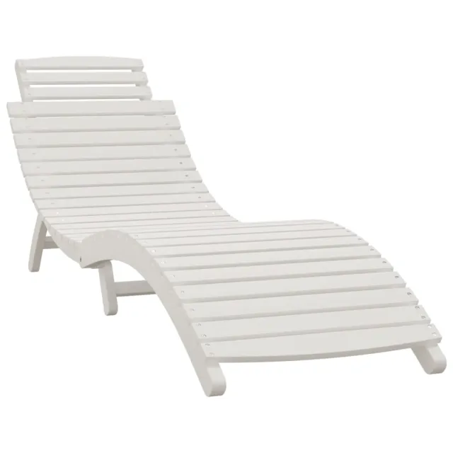 Chaises longues lot de 2 blanc 184x55x64 cm bois massif acacia