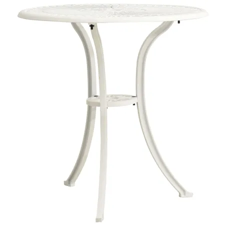 Table de jardin Blanc 62x62x65 cm Aluminium coulé