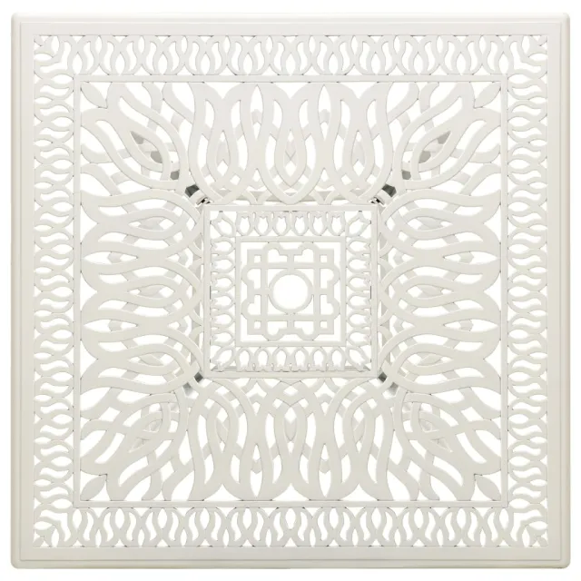Table de jardin Blanc 90x90x73 cm Aluminium coulé