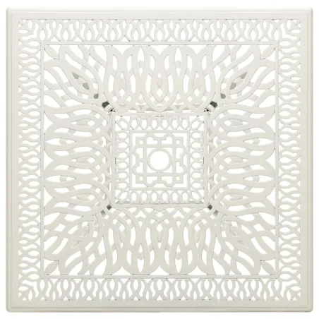 Table de jardin Blanc 90x90x73 cm Aluminium coulé