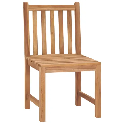 Chaises de jardin lot de 2 Bois de teck solide 2