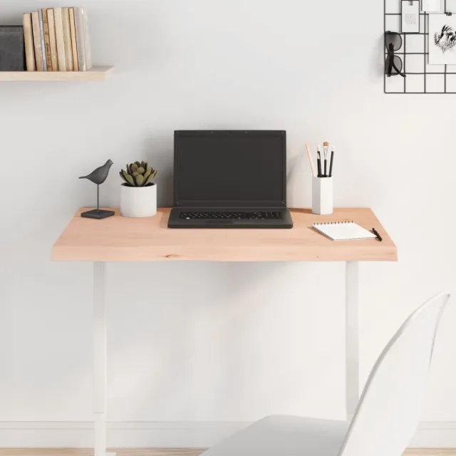 Dessus de table 80x40x(2-4) cm bois de chêne massif non traité