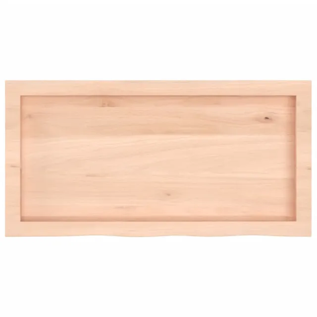 Dessus de table 80x40x(2-6) cm bois de chêne massif non traité