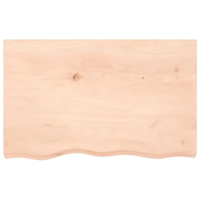 Dessus de table 80x50x(2-6) cm bois de chêne massif non traité