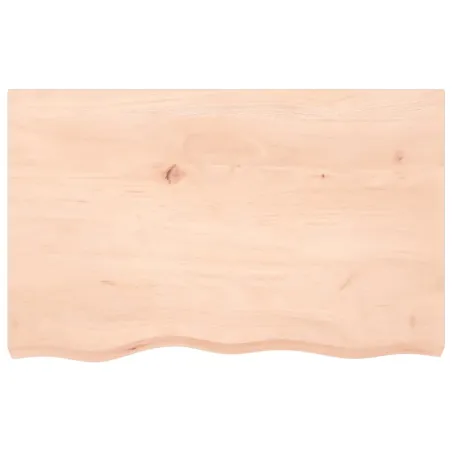 Dessus de table 80x50x(2-6) cm bois de chêne massif non traité